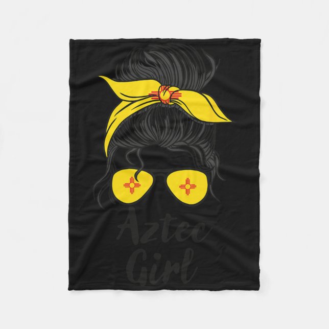 Aztec New Mexico Women Girl  Fleece Blanket (Front)