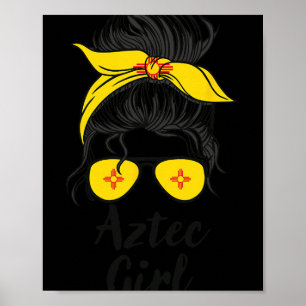 Aztec New Mexico Women Girl  Poster