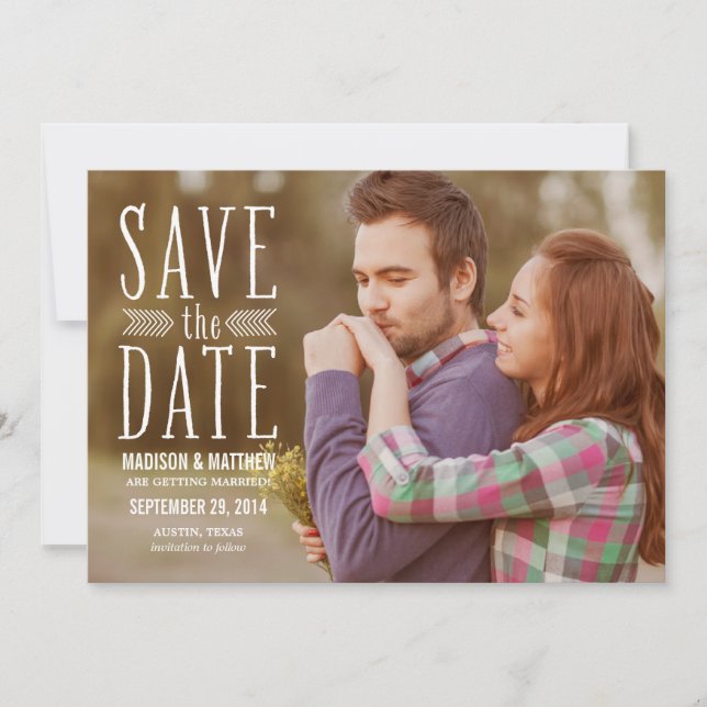 Aztec Overlay 2 | Save the Date Announcement (Front)