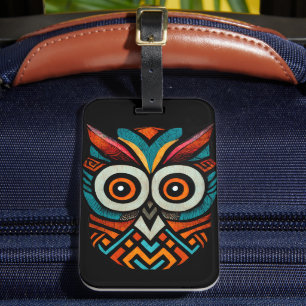 Aztec Owl Luggage Tag