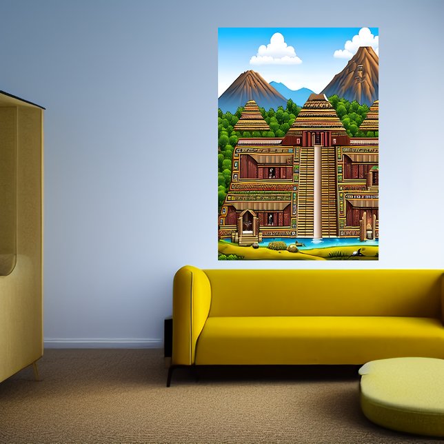 Aztec palace | AI Art  Poster (Creator Uploaded)