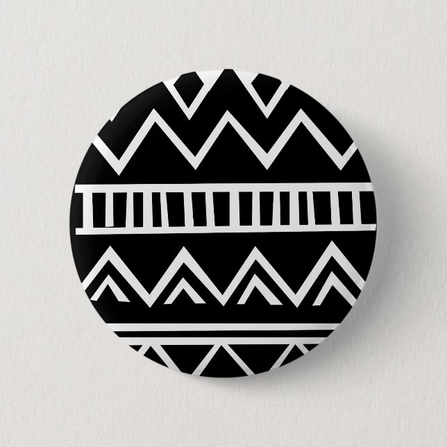 Aztec pattern 6 cm round badge (Front)