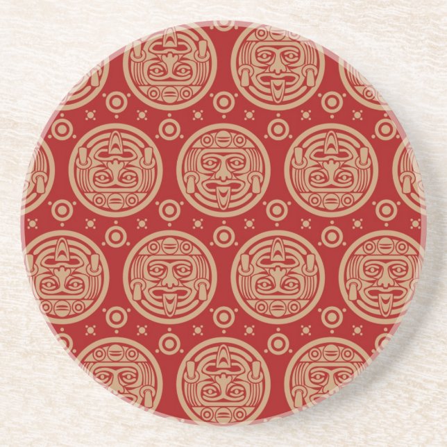 Aztec Pattern Coaster (Front)