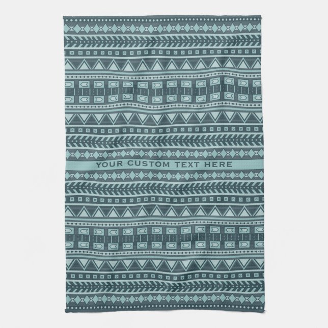 Aztec Pattern custom hand towel (Vertical)