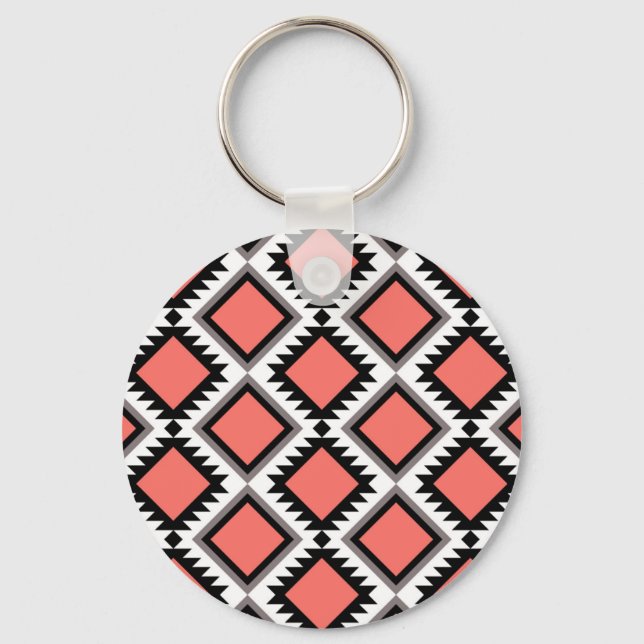 Aztec pattern key ring (Front)