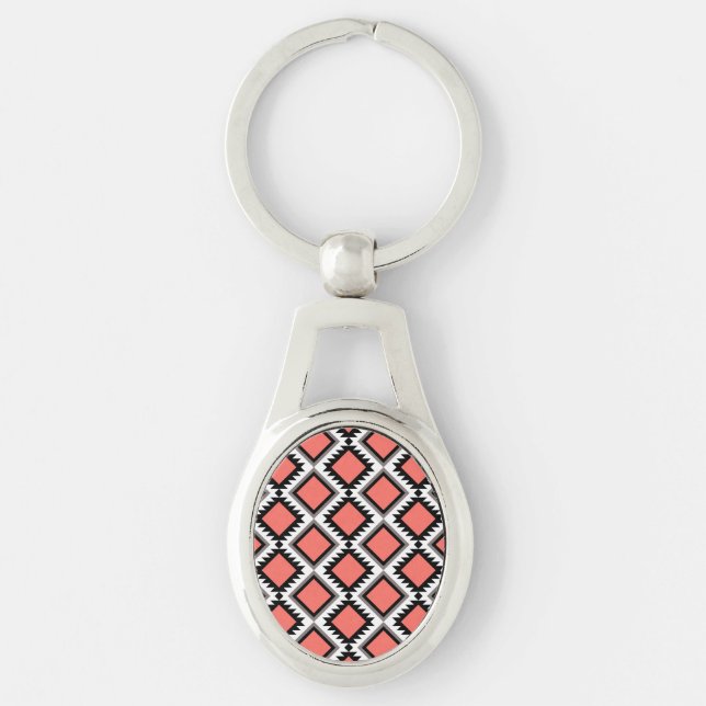 Aztec pattern key ring (Front)