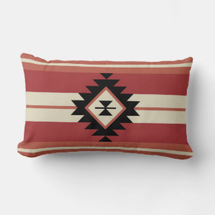 Aztec pattern lumbar cushion