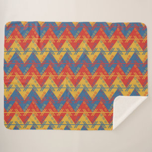 Aztec Pattern Sherpa Blanket