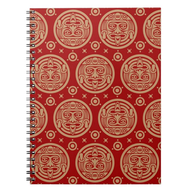 Aztec Pattern Spiral Notebook (Front)