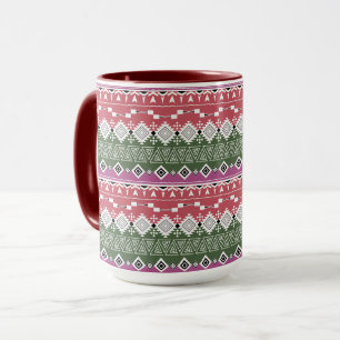 Aztec pattern, stripes . mug