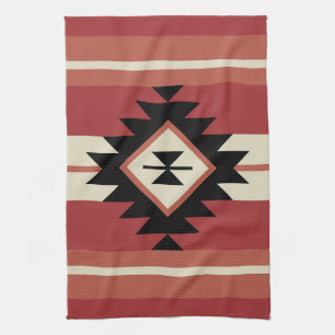 Aztec pattern tea towel