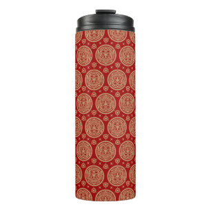 Aztec Pattern Thermal Tumbler