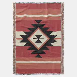 Aztec pattern throw blanket