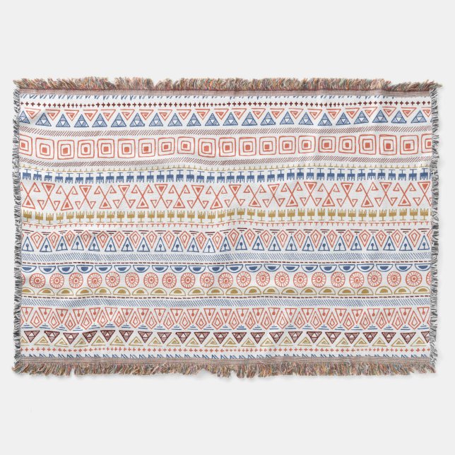 Aztec Pattern throw blankets (Front)