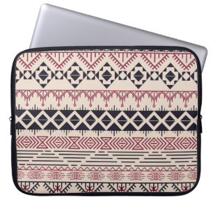 Aztec pattern. Vintage tribal background Laptop Sleeve