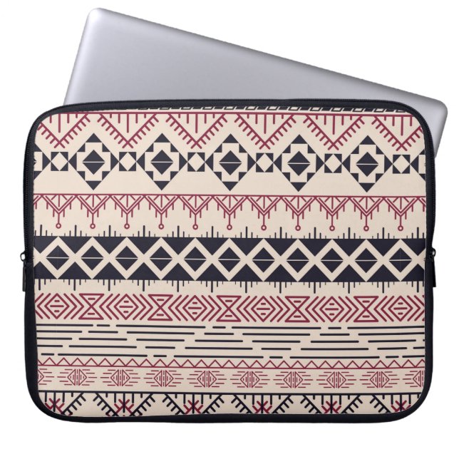 Aztec pattern. Vintage tribal background Laptop Sleeve (Front)