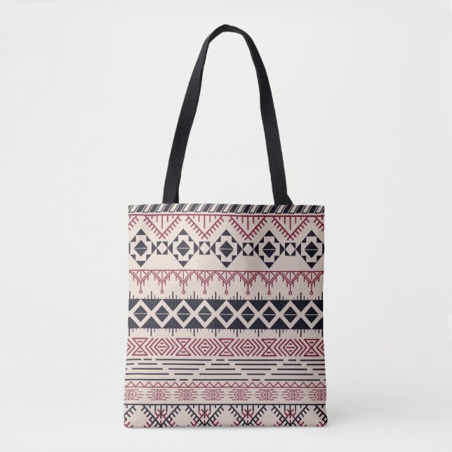 Aztec pattern. Vintage tribal background Tote Bag (Front)