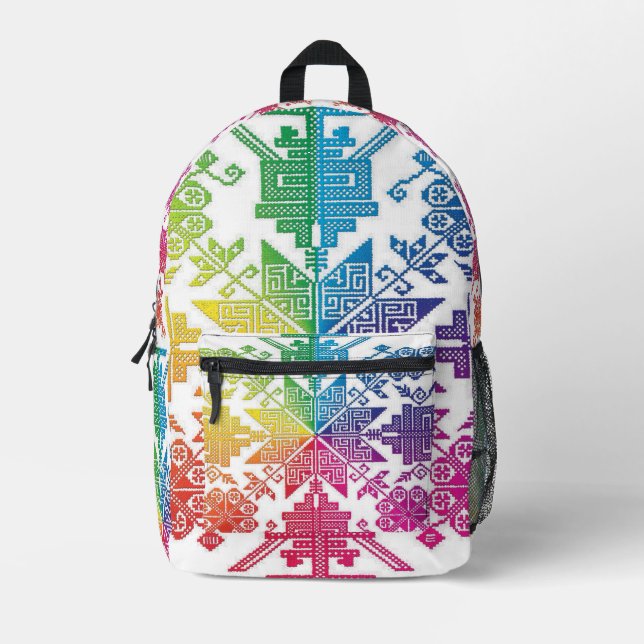 Aztec Printed Backpack (Front)