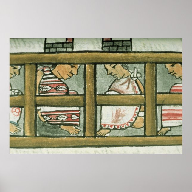 Aztec prisoners, from the 'Florentine Codex' Poster (Front)