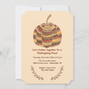 Aztec Pumpkin Invitation