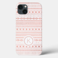 Aztec Rose Gold Geometric Monogram