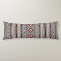 Aztec Rust Cream Brown Grey Mixed Motifs V Pattern