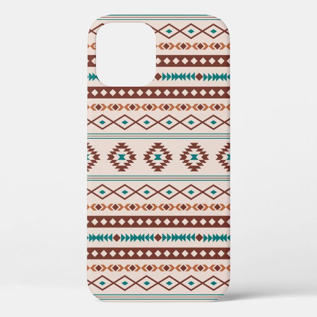 Aztec Rusts Teal Cream Mixed Motifs Pattern Case-Mate iPhone Case (Back)