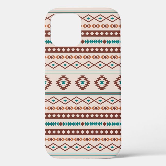 Aztec Rusts Teal Cream Mixed Motifs Pattern Case-Mate iPhone Case (Back)