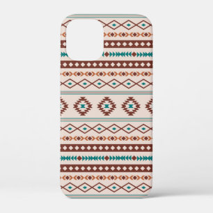Aztec Rusts Teal Cream Mixed Motifs Pattern iPhone 12 Mini Case