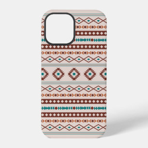 Aztec Rusts Teal Cream Mixed Motifs Pattern iPhone 12 Pro Case