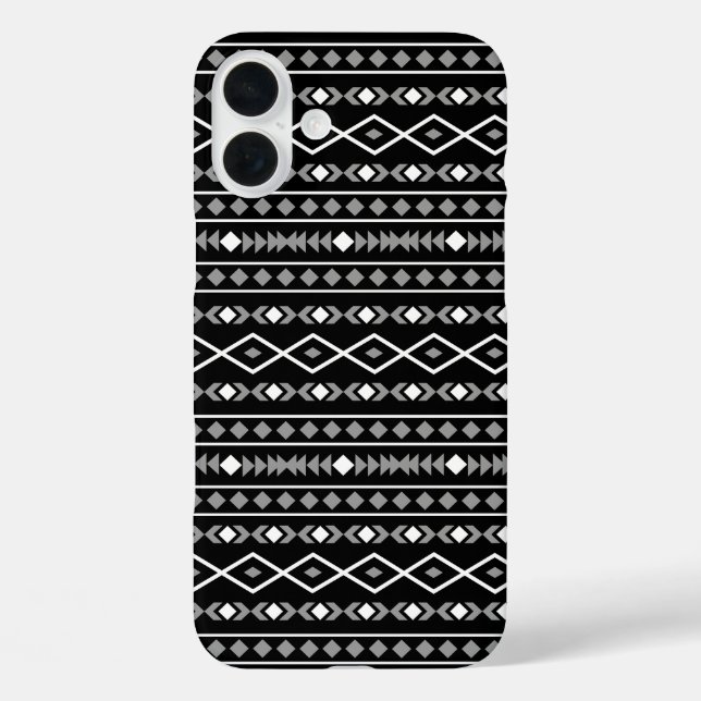 Aztec Shapes Pattern Grey White Black Case-Mate iPhone Case (Back)