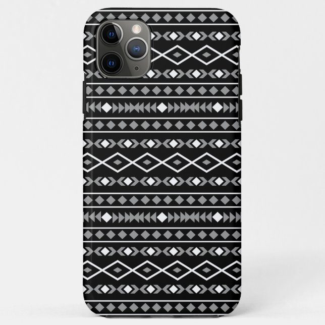 Aztec Shapes Pattern Grey White Black Case-Mate iPhone Case (Back)