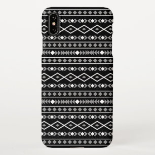 Aztec Shapes Pattern Grey White Black iPhone XS Max Case