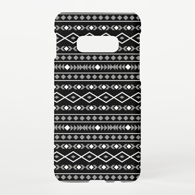 Aztec Shapes Pattern Grey White Black Samsung Galaxy Case (Back)