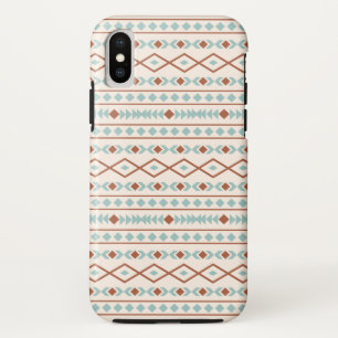 Aztec Shapes Pattern Rust Teal Cream Case-Mate iPhone Case