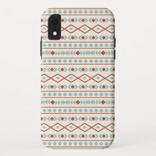 Aztec Shapes Pattern Rust Teal Cream Case-Mate iPhone Case