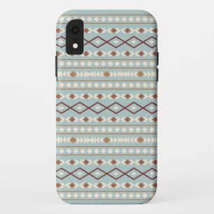 Aztec Shapes Pattern Rusts Cream Teal-Blue Case-Mate iPhone Case