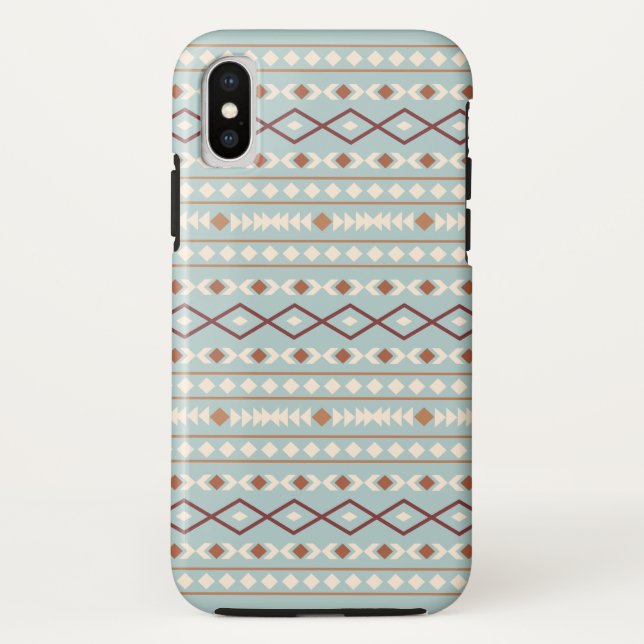 Aztec Shapes Pattern Rusts Cream Teal-Blue Case-Mate iPhone Case (Back)