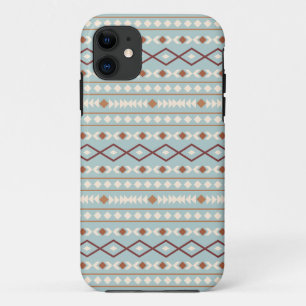 Aztec Shapes Pattern Rusts Cream Teal-Blue Case-Mate iPhone Case