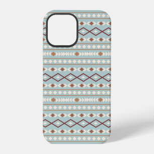 Aztec Shapes Pattern Rusts Cream Teal-Blue iPhone 12 Pro Case
