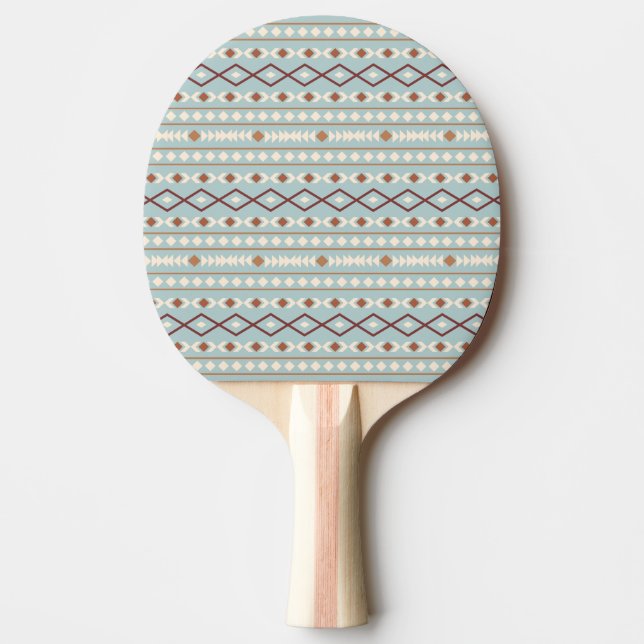 Aztec Shapes Pattern Rusts Cream Teal-Blue Ping Pong Paddle (Front)