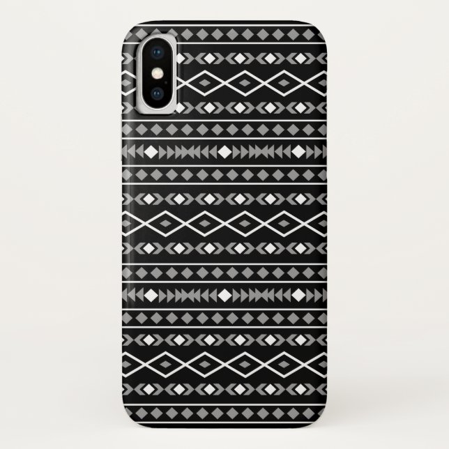 Aztec Shapes Pattern White Grey Black Case-Mate iPhone Case (Back)