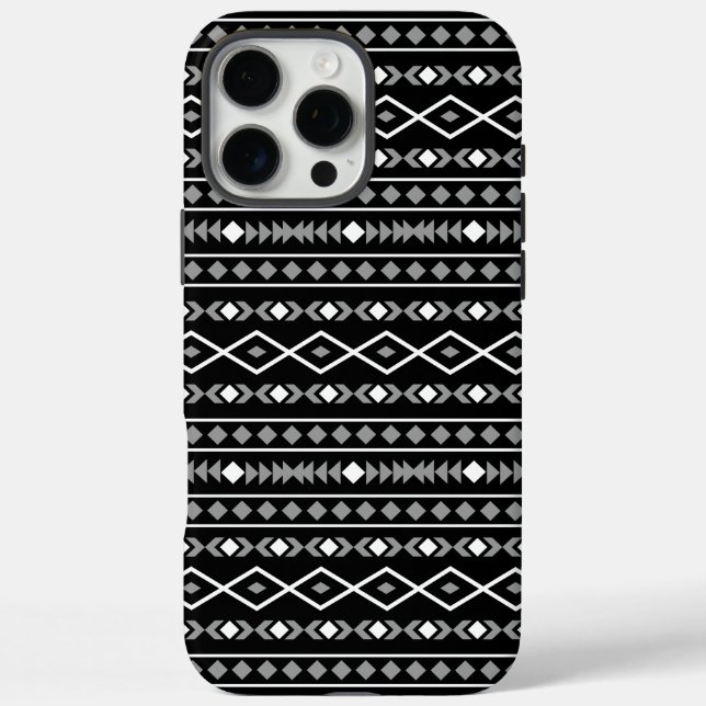 Aztec Shapes Pattern White Grey Black Case-Mate iPhone Case (Back)