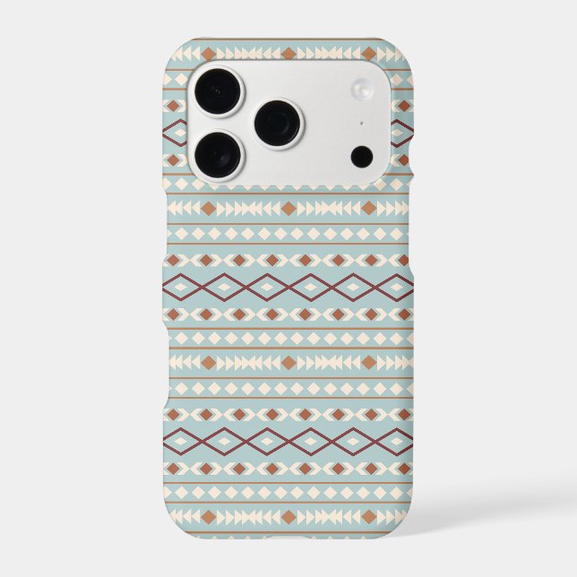 Aztec Shapes Rpt Pattern Rusts Cream Teal-Blue (Back)