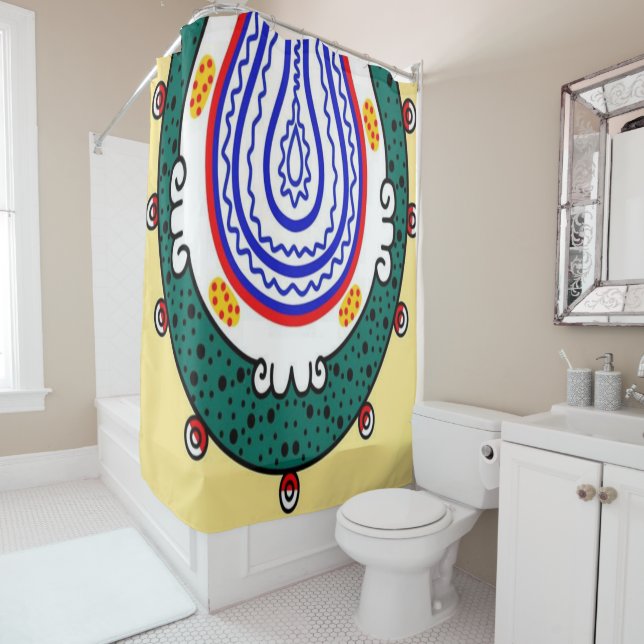 Aztec Shower Curtain (In Situ)