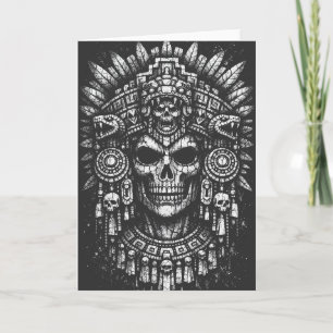 Aztec Skull Headdress by BurnsInHell Card