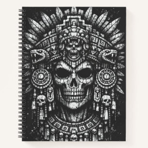 Aztec Skull Headdress by BurnsInHell Notebook