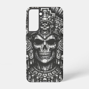 Aztec Skull Headdress by BurnsInHell Samsung Galaxy Case