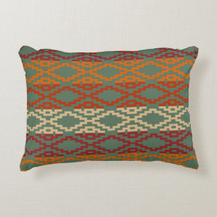 Aztec Southwestern Tribal Diamonds Decorative Cushion