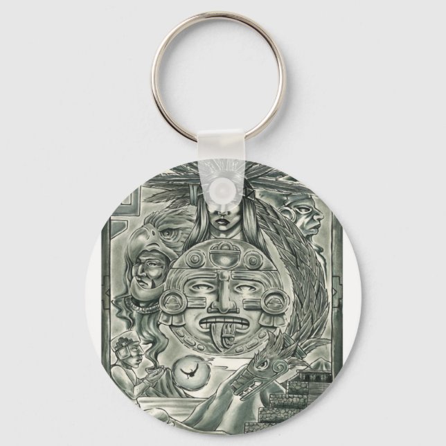 Aztec Spirit Key Ring (Front)